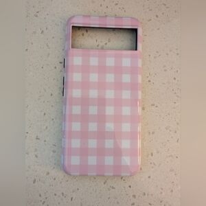 Pixel 8 Pro Pink Checkered Phone Case